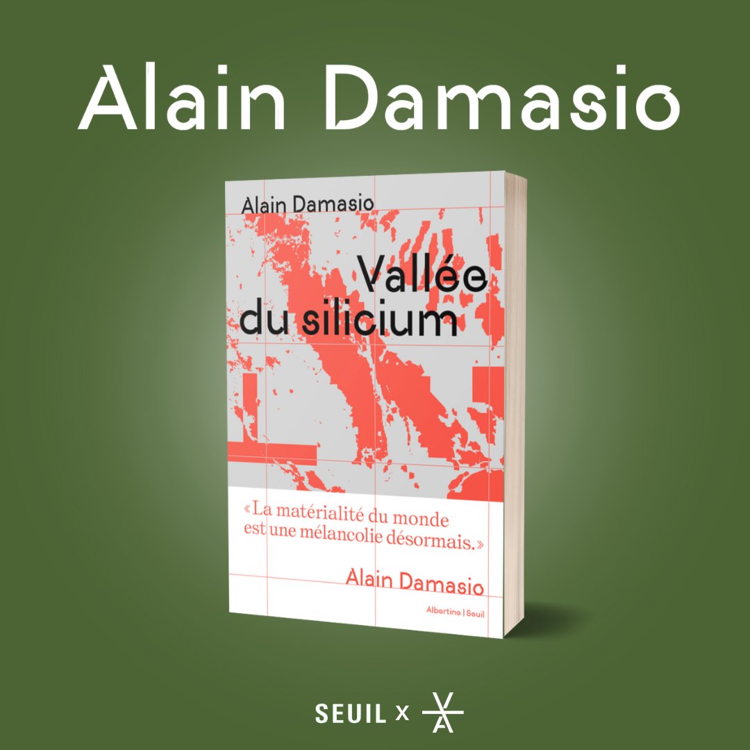 Éditions du Seuil (@editionsduseuil) on Twitter photo ✨ÉVÉNEMENT : le nouveau livre d'Alain Damasio, "Vallée du silicium", à découvrir en librairie le 12 avril.
Inspiré de la Silicon Valley, composé de sept chroniques littéraires qui culminent sur une nouvelle d’anticipation inédite.
<a href="/villa_albertine/">Villa Albertine</a> ✨ÉVÉNEMENT : le nouveau livre d'Alain Damasio, "Vallée du silicium", à découvrir en librairie le 12 avril.
Inspiré de la Silicon Valley, composé de sept chroniques littéraires qui culminent sur une nouvelle d’anticipation inédite.
<a href="/villa_albertine/">Villa Albertine</a>