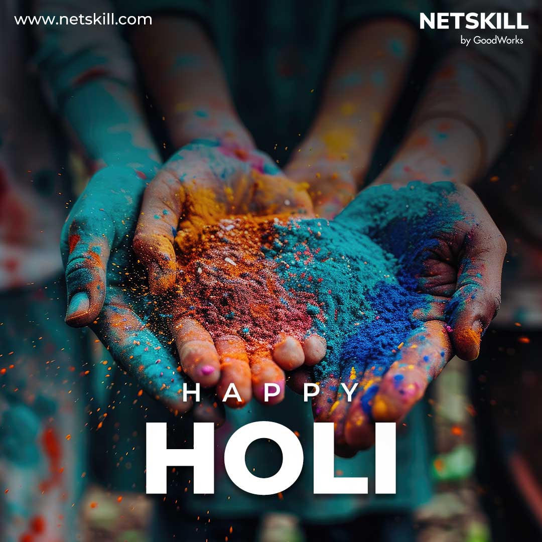 netskillacademy's tweet image. Holi isn&apos;t just colors, it&apos;s a celebration of YOU!✨Shine bright, chase away negativity, and embrace the joy of life. Happy Holi from @netskillacademy 

#NetSkill #Holi #HappyHoli #Holi2024 #HoliWishes #FestivalOfColours