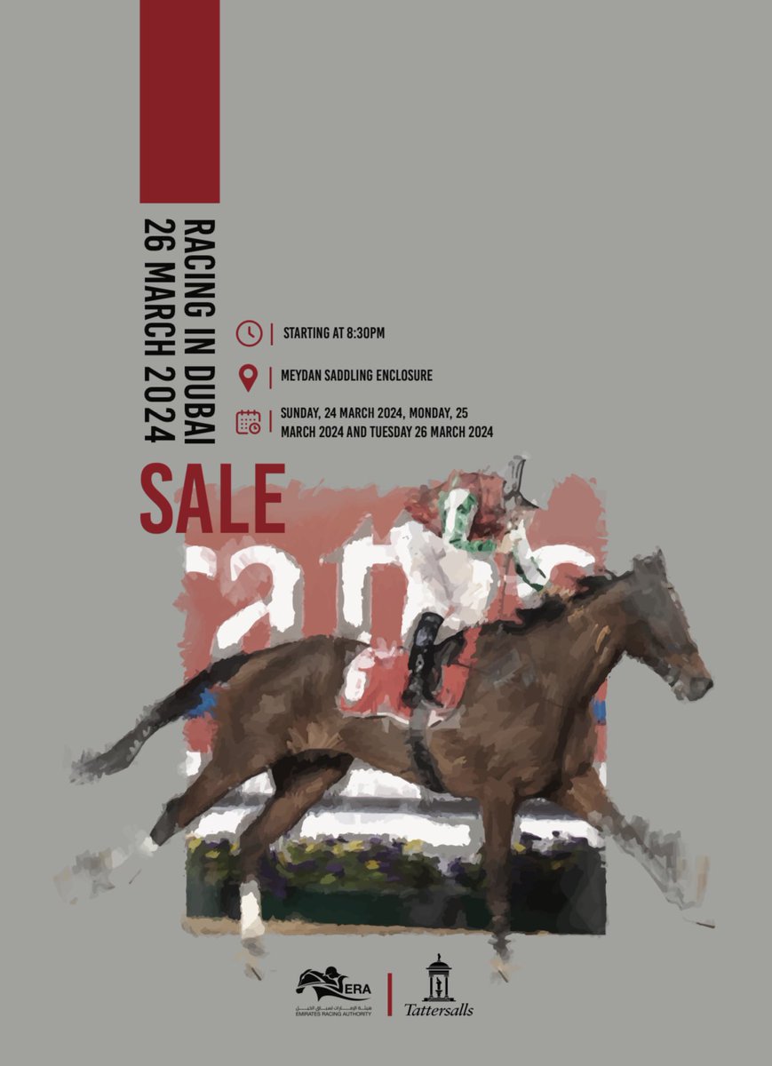 Great to be working with @RacingEra in researching and editing the catalogue pages for their #RacingInDubai Sale tomorrow - 26th March. 🕗 8:30pm (local time) 📍 Meydan Racecourse For the digital ‘turn-page’ edition of the catalogue 👉🏻 shorturl.at/hFIKR For more…