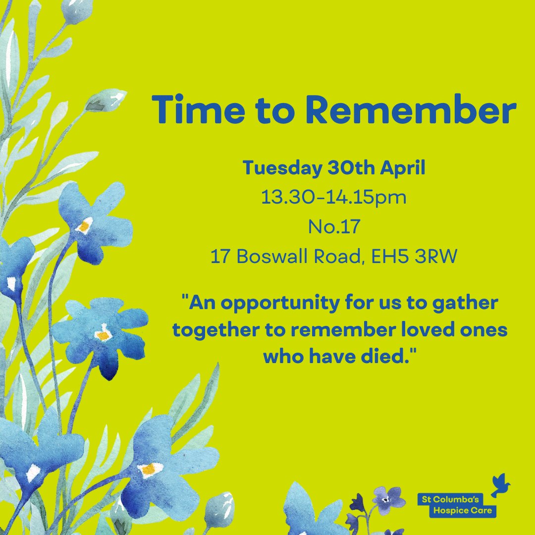 Our next Time to Remember event is happening a month today, on Thursday 25th April! The event will feature live music as well as space for remembrance, and the opportunity to make a keepsake in memory of a loved one. Sign up for free today at bit.ly/48YWWf1