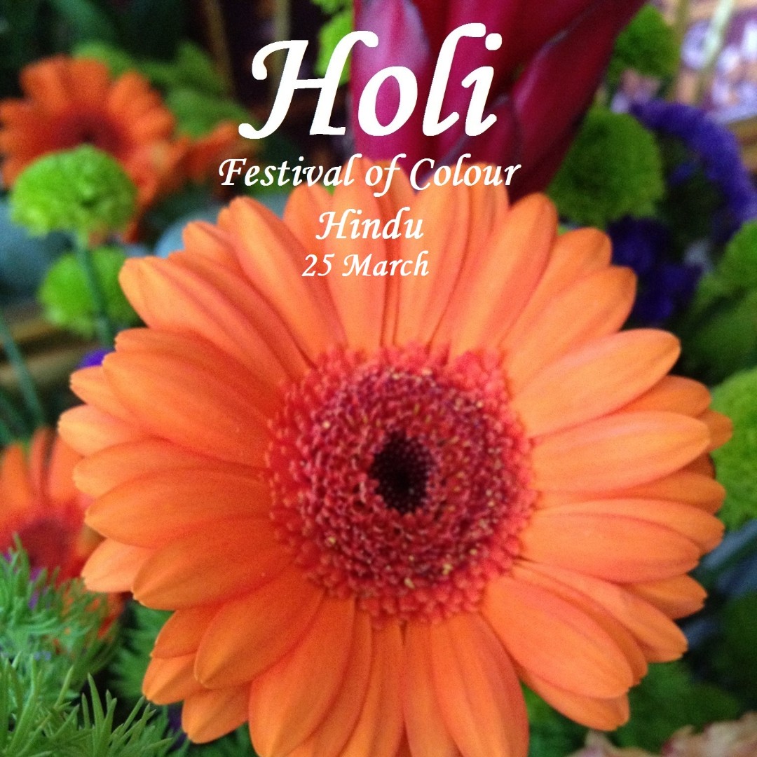 Holi is the Festival of Love and Colours, it celebrates the arrival of Spring & victory of good over evil (Hindu) 

#holi #hindu #festivallovecolour #spring #victory #goodoverevil