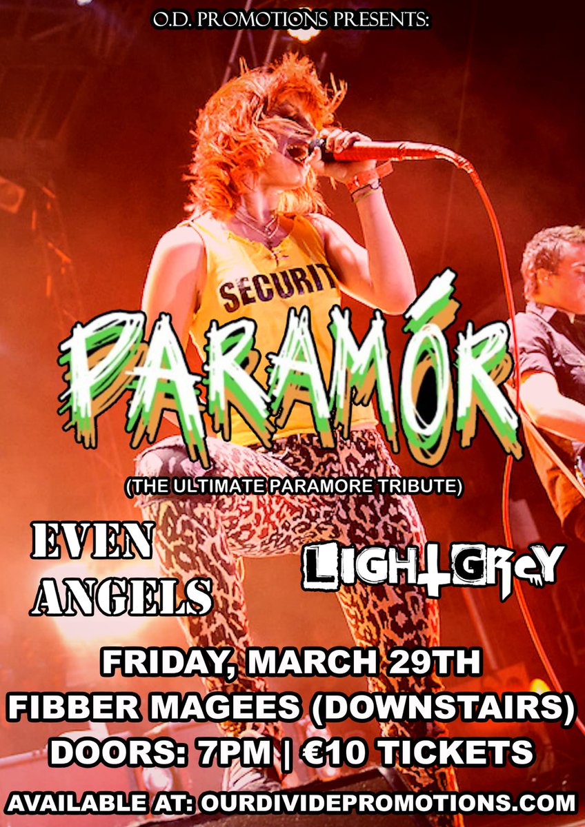 Friday Downstairs : 7pm PARAMÓR (The Ultimate Paramore Tribute) plus support Even Angels and Light Grey! Followed by Break Stuff Nu Metal Club - Good Friday Edition , free admission