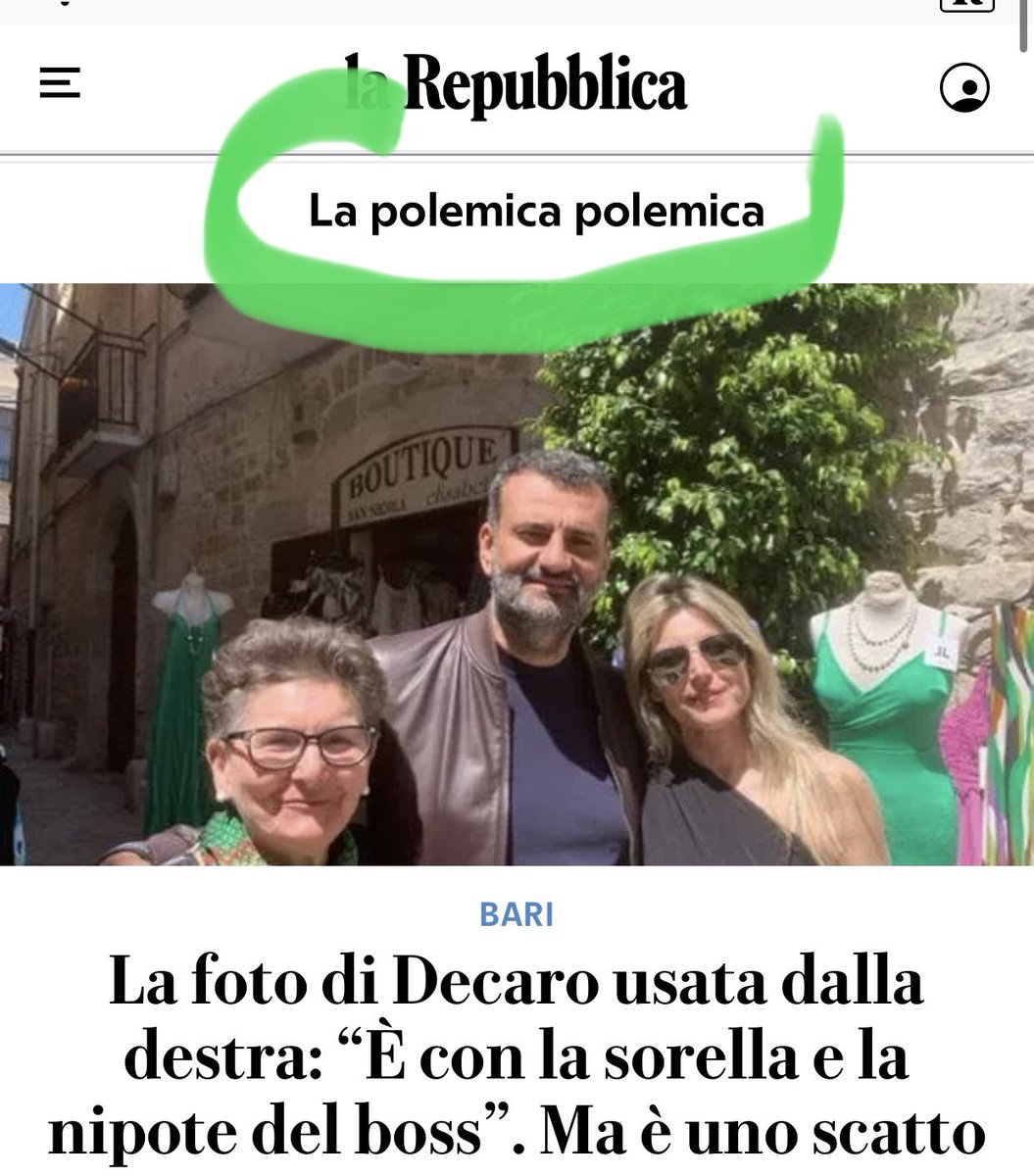 Aiutame a dì polemica.