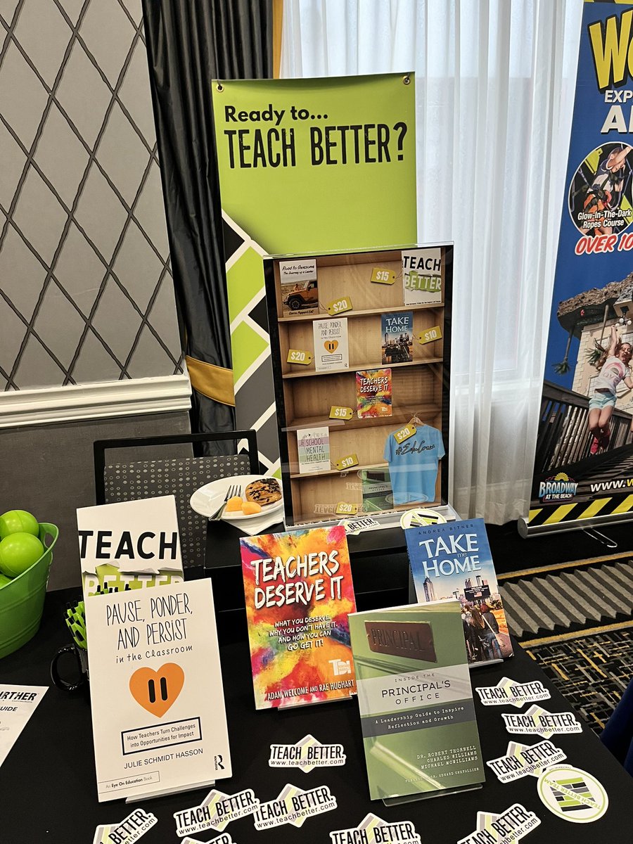 Come see the amazing @jeffgargas at the @teachbetterteam table! He’s got books, stress balls, whatever you need. #pauseponderpersist #teachbetter #NCMLEInspire2024