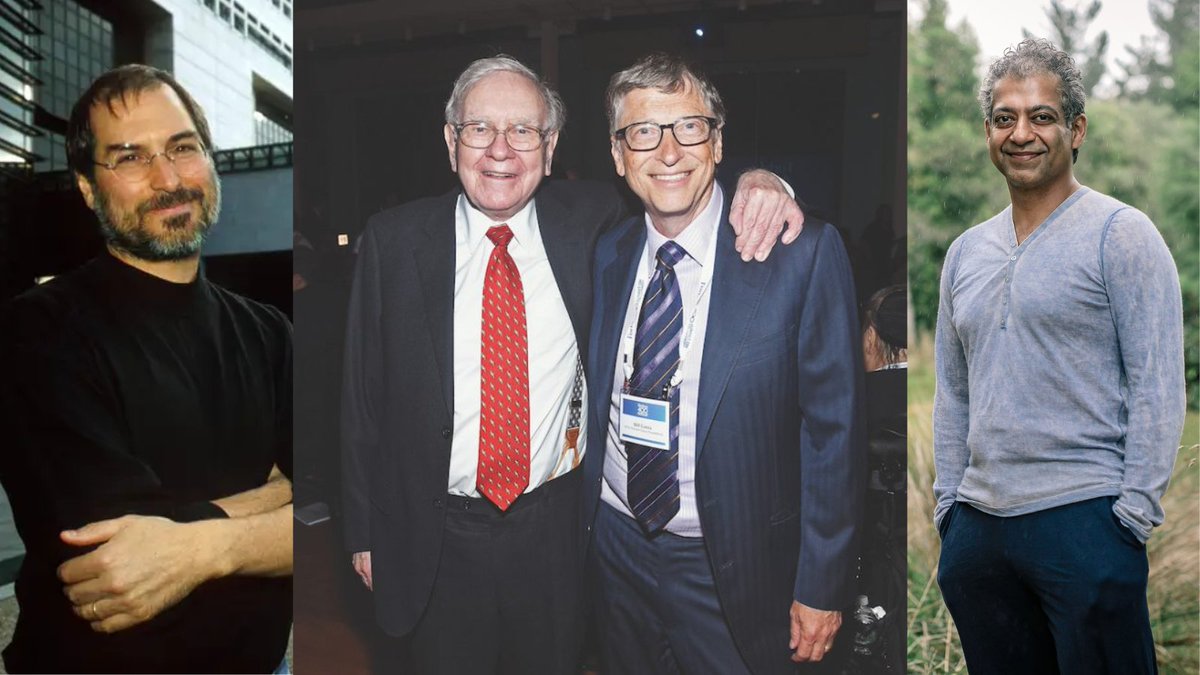 NickDiFabio1's tweet image. 30 Book recommendations from 10 billionaires:

Steve Jobs
Mark Cuban
Naval Ravikant
Sam Altman
Warren Buffett
Jeff Bezos
Oprah
Elon Musk
Mark Zuckerberg
Bill Gates

🧵