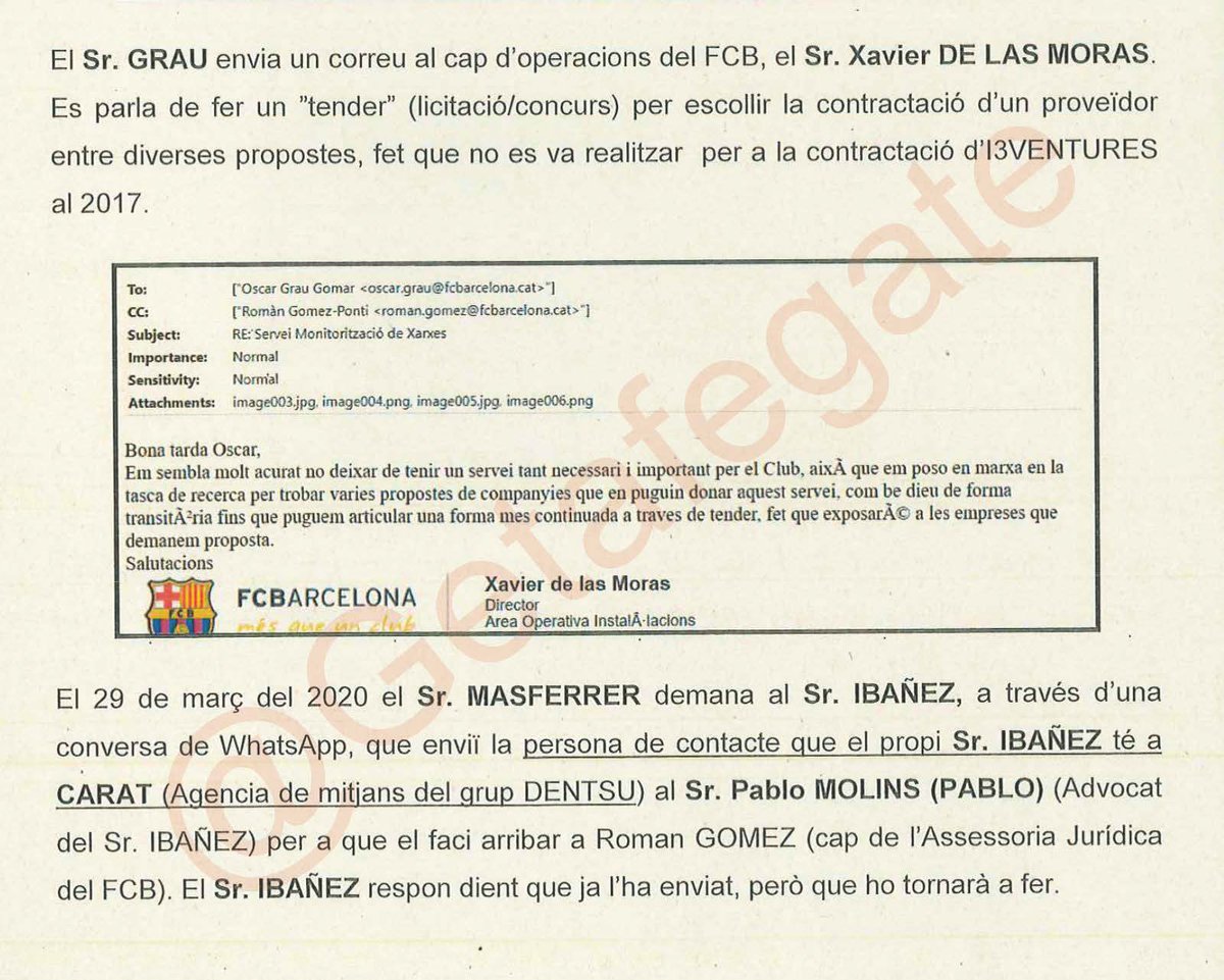 GetafeGate's tweet photo. 2- Los correos y mensajes, muestran el asesoramiento activo de Pau Molins y Miriam Company, para manipular la información entregada por Nicestream y el FCB a PWC...

#OperacionHans #Bartogate https://t.co/M9PgEHRmlJ