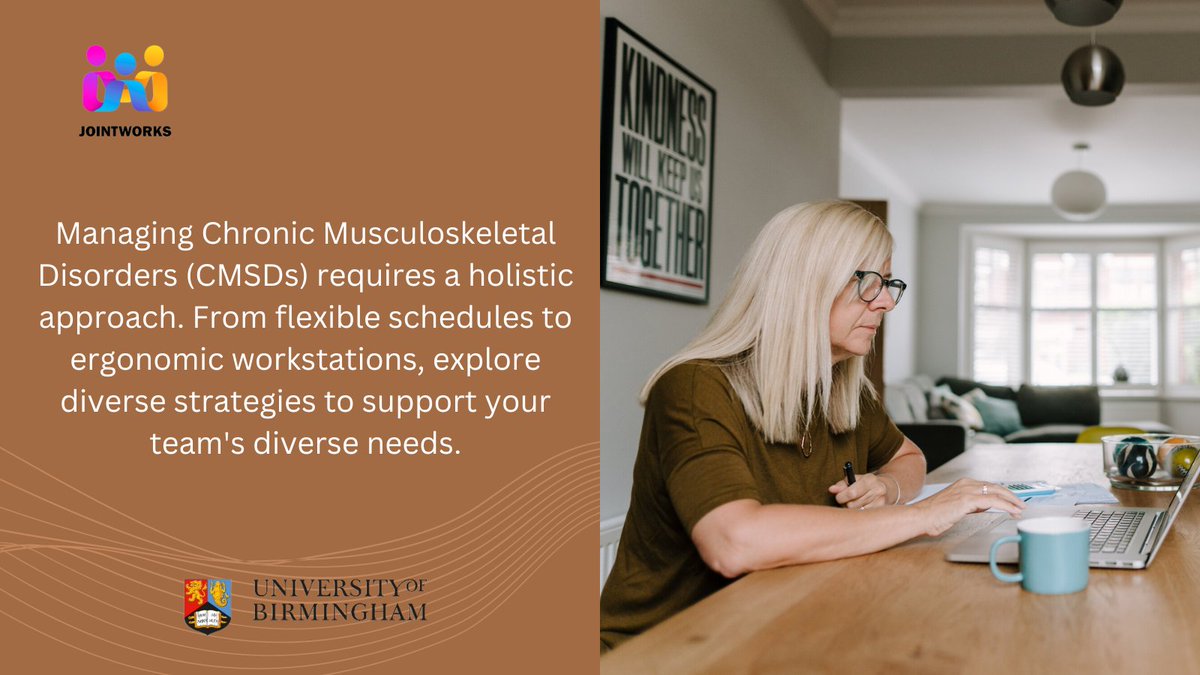 Flexible work arrangements aren't just a perk – they're essential for older employees with long-term musculoskeletal disorders. Calling for managers/ supervisors to be part of our research and sustain employability.

Read more about us: shorturl.at/cXY07