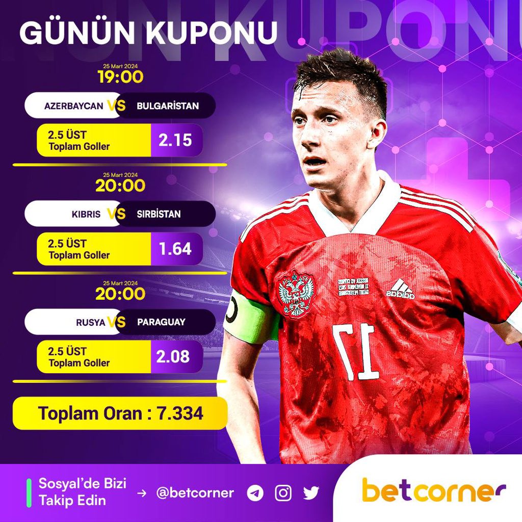 🎉#Betcorner ile Günün Kazandıran Maçları‼️

🏆Onlarca lig ve binlerce maça en yüksek oranlar!

🎁Extra Kazanç İçin Harekete Geç !

📌GÜNCEL GİRİŞ heylink.me/betcorner/