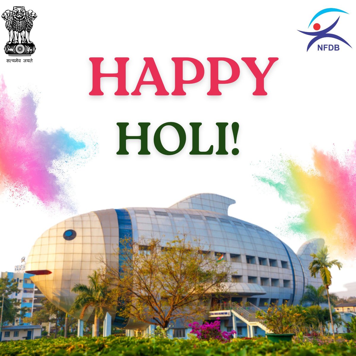 Get ready to splash some colors, spread joy and celebrate the festival of Holi with NFDB! 📷📷 Wishing you all a Happy Holi! #HappyHoli #FestivalOfColors #NFDB #JoyfulCelebration #ColorfulVibes