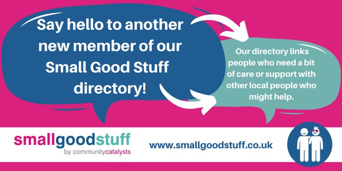 Hi to new @smallgoodstuff member ‘Jo's Caring Hands’ 🙌 Jo can provide a lovely cuppa and a chat, as well as supporting you to go out and about to pursue your hobbies or attend appointments, all in #CheshireWest and #Chester. Find out more at smallgoodstuff.co.uk/provider/jos-c… @CommCats