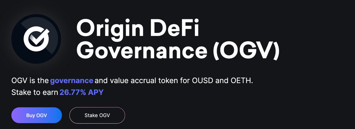 🧵3/6 $ORV is the governance and value accrual token for $OUSD and $OETH, both tokens of @OriginProtocol.

✅ $OUSD - Origin dollar: yield-bearing stablecoin

✅ $OETH - Origin Ether: LSDfi token