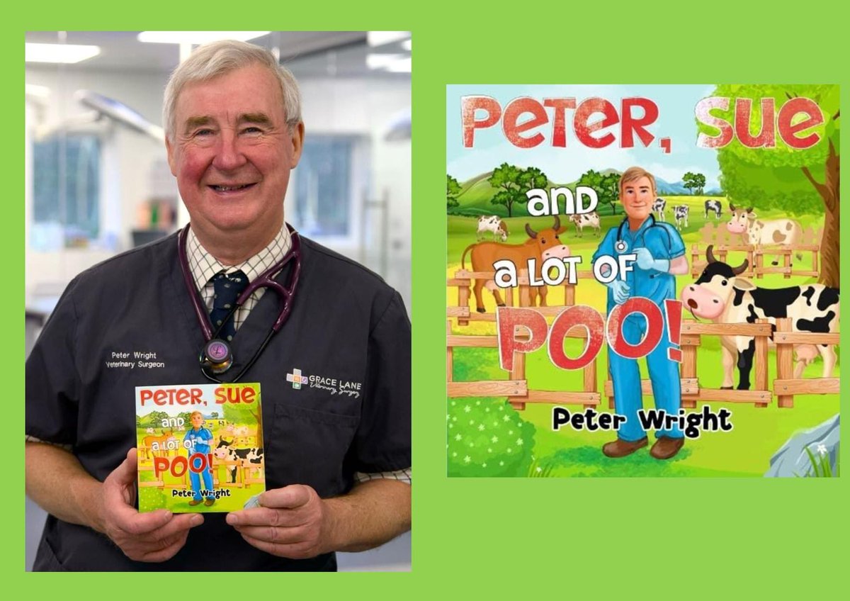 We're delighted to welcome back The Yorkshire Vet, Peter Wright who will be signing his new Children's Book ‘Peter, Sue and a lot of Poo!’ on Sat 30 March, 11am. To pre-order tel 01845 524353. #easter2024 @peterwrightvet @visitthirsktown @BBCYork @Thirskinfo #theyorkshirevet