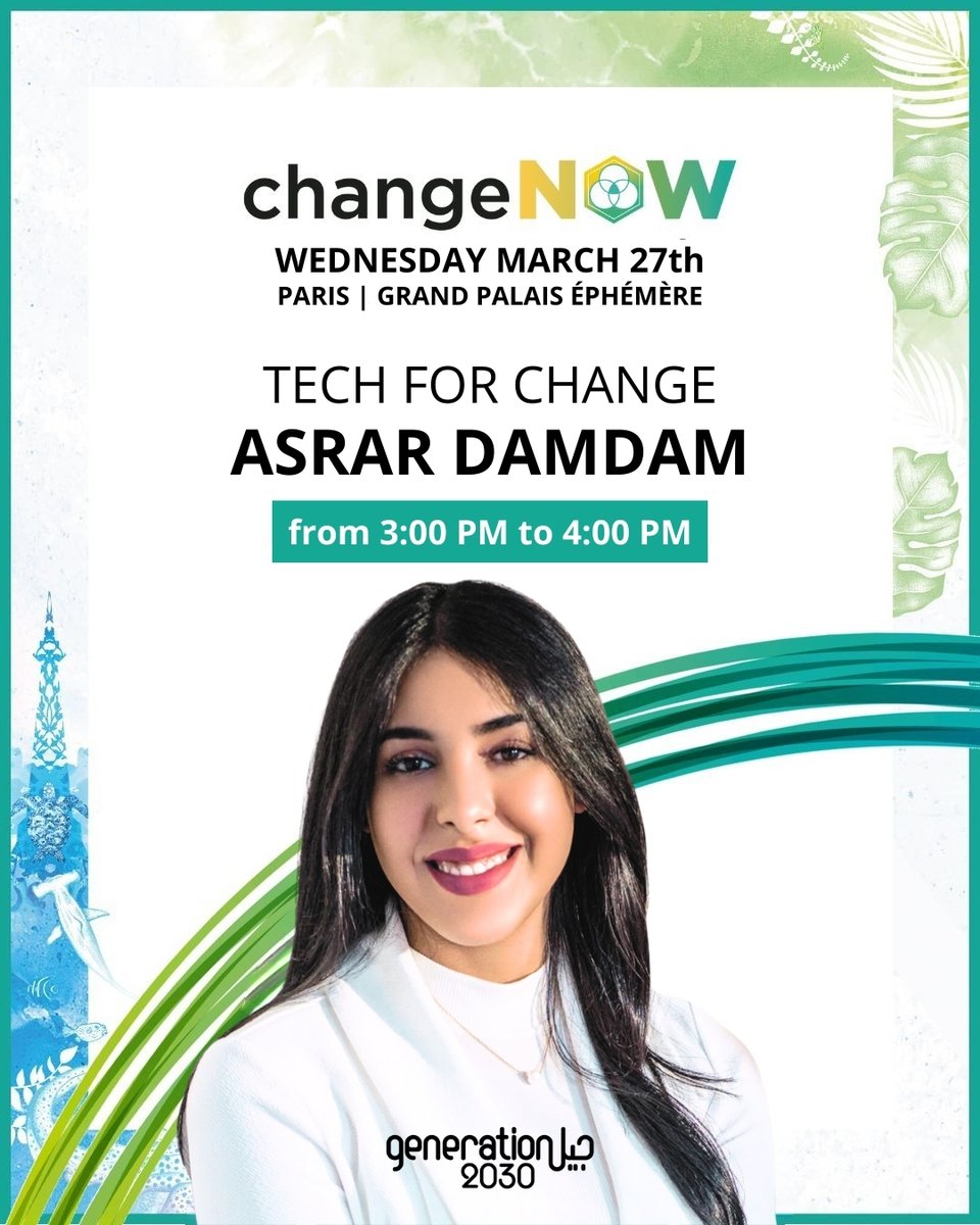 Happy to welcome in Paris our sustainability ambassador <a href="/AsrarDamdam/">Asrar Damdam, Ph.D.</a>, Founder &amp; CEO of <a href="/UveraInc/">Uvera</a>. Official Jury Member🕵🏽‍♀️ at #changeNOW2024, Asrar will dig to find impactful startups for a better world 🌍.

@ChangeNOW_world