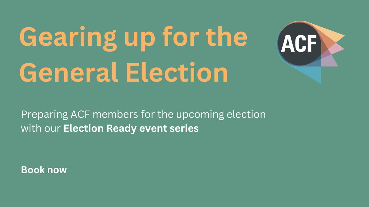 The next event in our Election Ready series will cover a range of approaches to influencing future government policy. @_c_walker from @NCVO will join us to discuss their joint manifesto with @ACEVO. For more info and to book, please visit our website: acf.org.uk/Shared_Content…
