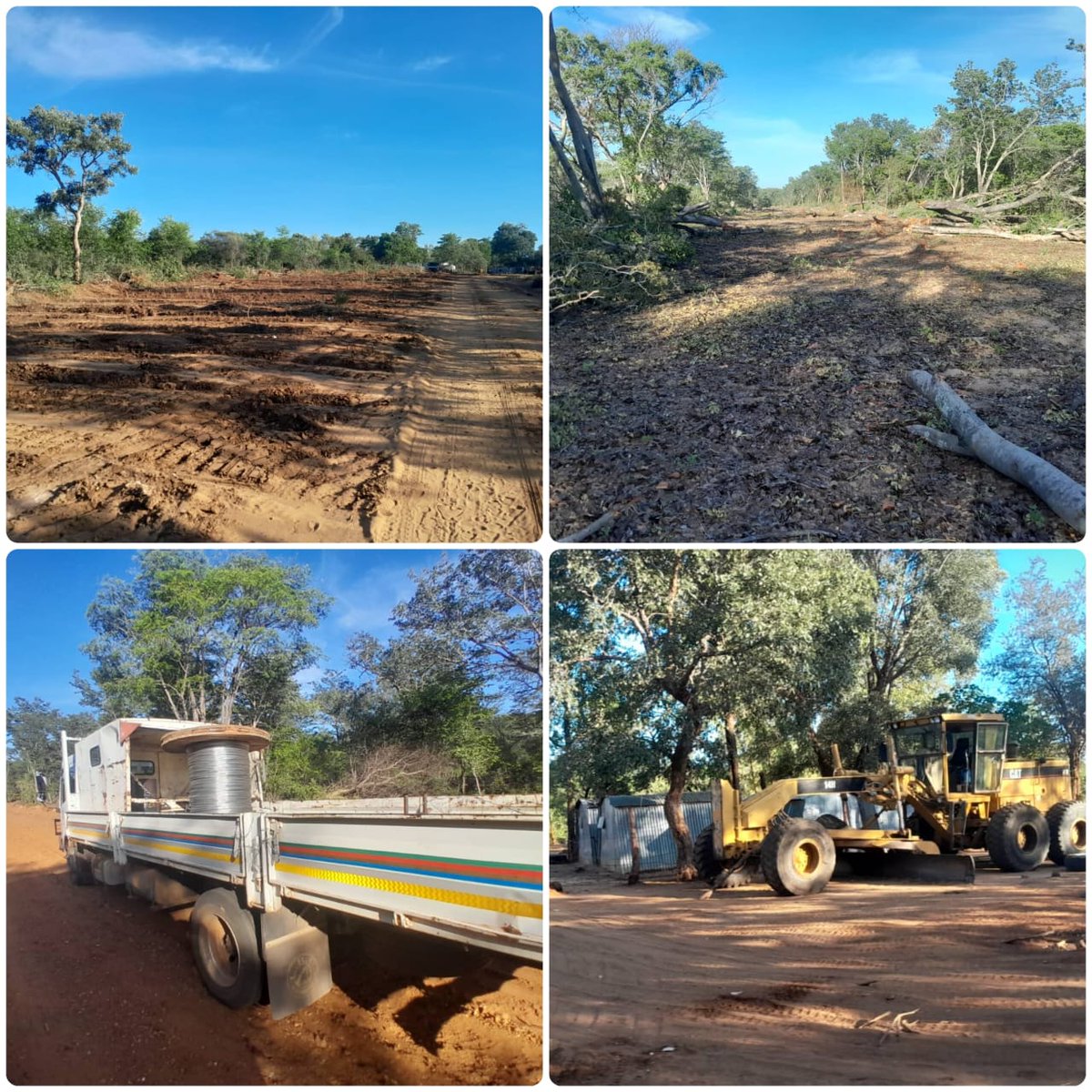 #LeavingNoOneAndNoPlaceBehind This is how @edmnangagwa has planned to bring electricity to the people of Somgolo in Lupane. Here 7km of land is being cleared so that @ZESAHOLDINGS_ thru REA can connect the area from the Vic-Falls Byo highway. Pamberi nemabasa akanaka.