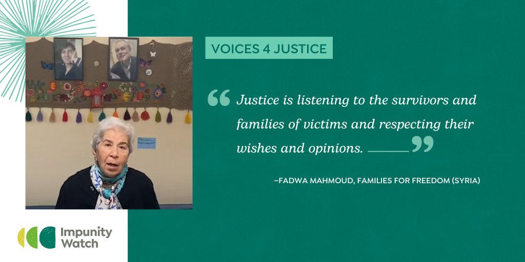 💬 “#Voices4Justice” is our new series amplifying #grassroots activists. What do they see as the best way to support the right to #truth and #justice? Watch ▶️ bit.ly/48I1tT0 (also available in Arabic) Find out more about our work in #Syria: impunitywatch.org/what-we-do/con…