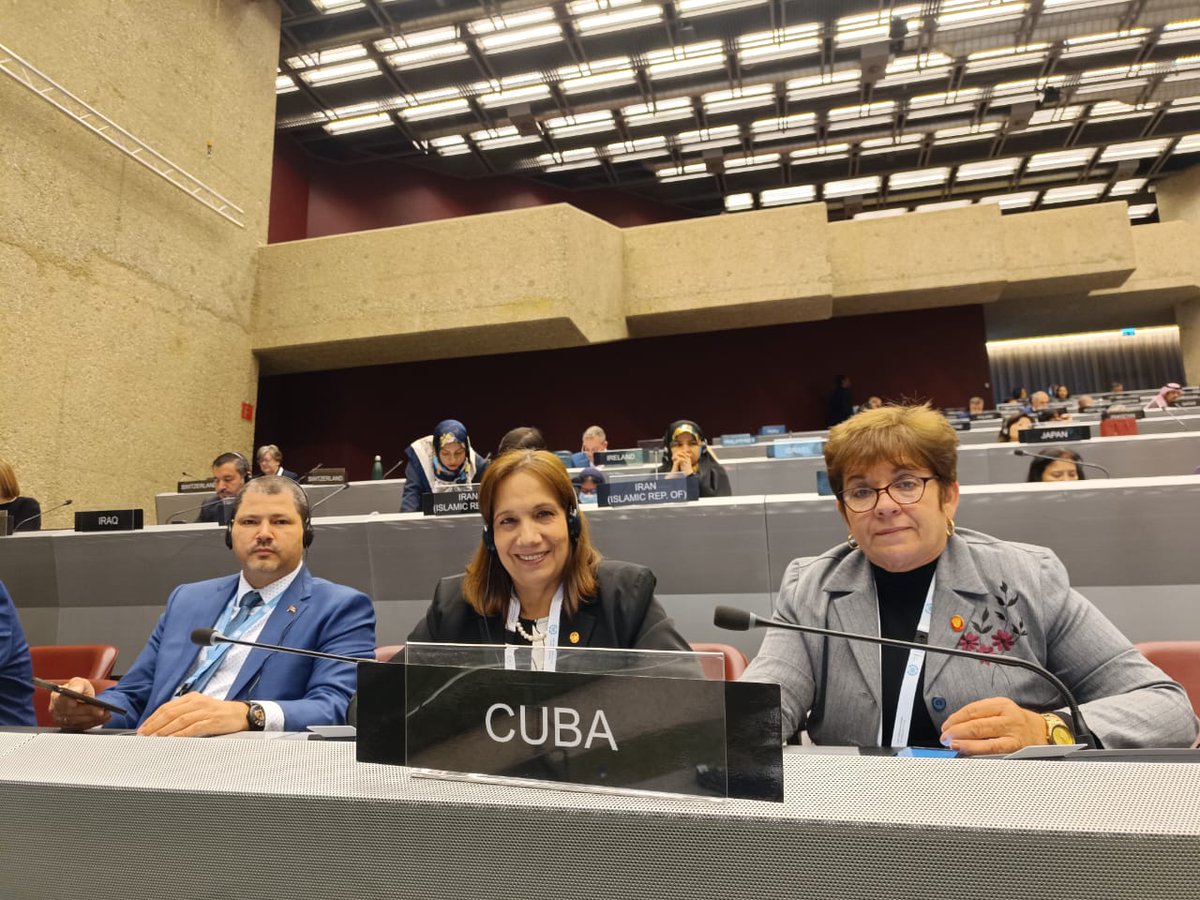 Delegation of @AsambleaCuba, chaired by its Vice Chairperson, @anamarianpp, participates in a high-level event on multilateralism, as part of #IPU148 Assembly #Cuba defends multilateralism and is committed to its defense and promotion