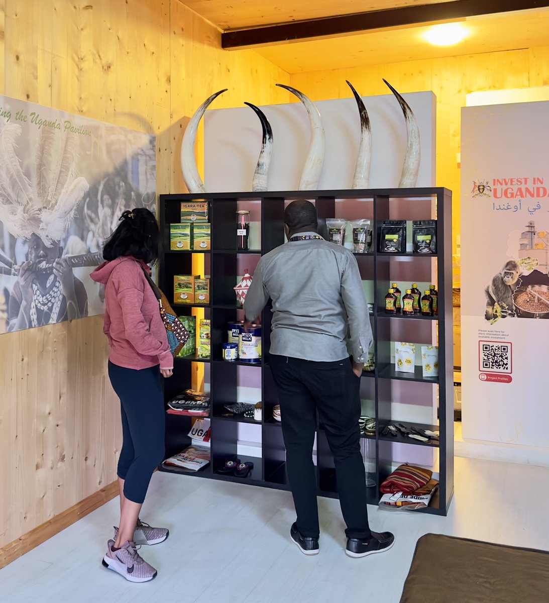 Join us in celebrating the beauty and resilience of Uganda as we make these final days memorable, with vibrant colors adorning our exhibits and smiles on the faces of our guests, showcasing the power of connection.
Plot 27, Al Bidda Park @Expo2023Doha 
#UgandaExploration