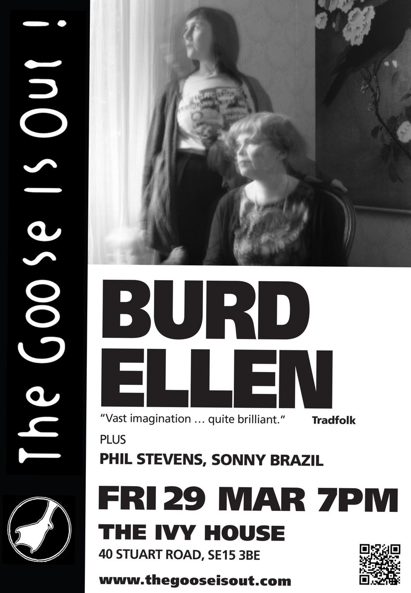 LONDON! We are in you on FRIDAY @ivyhousenunhead for @TheGooseIsOut with the mighty Phil Stevens, and melodeon botherer Sonny Brazil. Tickets are moving so don’t hang about! Lynx in the next one …. ⬇️