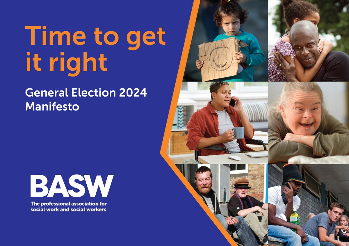🚀 BASW Launches Manifesto for Social Work 🚀

Today, we’re setting out 4⃣0⃣ ambitious, but necessary, asks of the next UK Government to improve social work and social care, working conditions, and people’s lives. 

#GE24