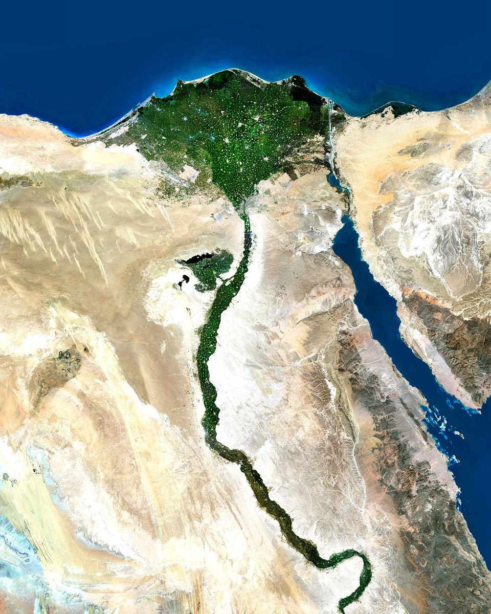 The Nile River is commonly regarded as the longest river in the world, flowing for 6,853 km over 11 countries in northeastern Africa. In this Overview, it is shown flowing north through Egypt, forming a large delta before emptying into the Mediterranean Sea. #TiredEarth