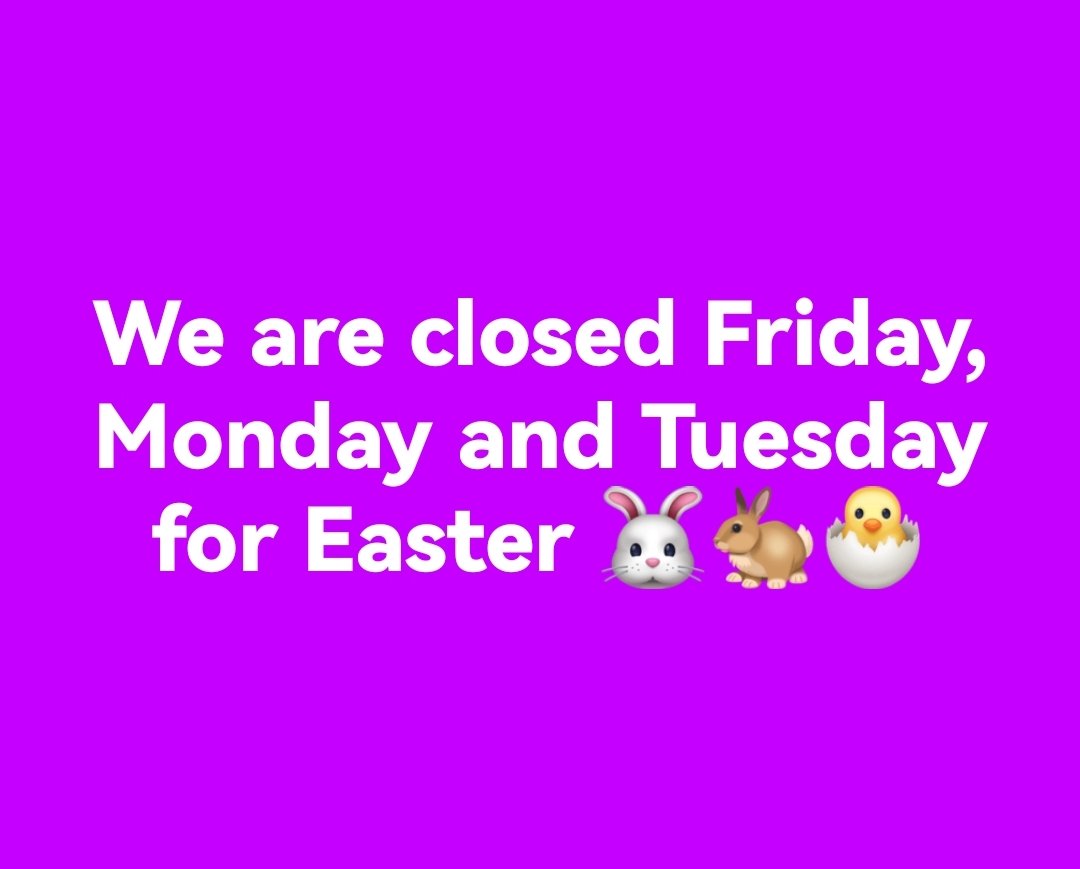 #Easter closure 🐰🐇🐣