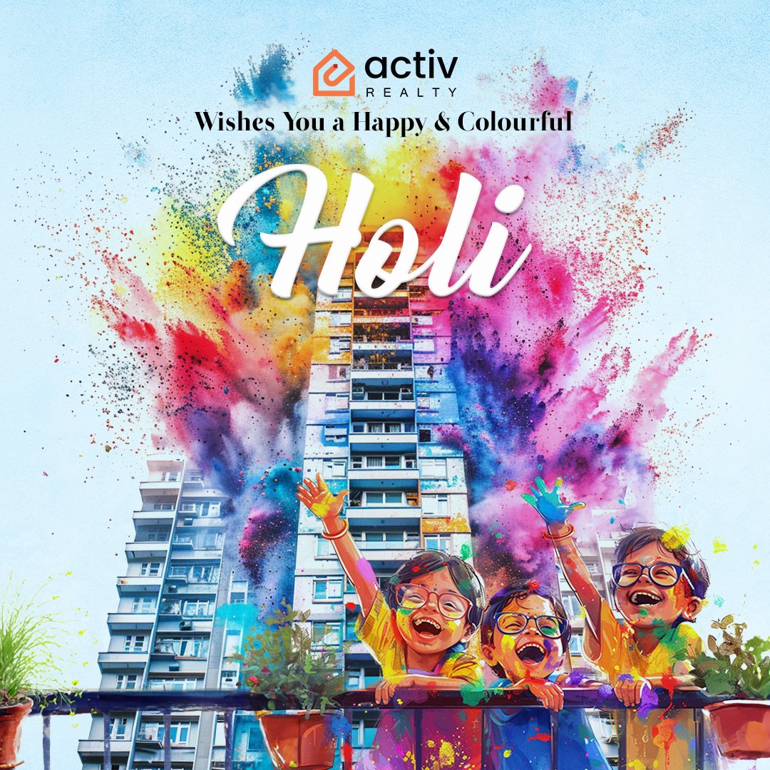 The vibrant colors of #Holi are a symbol of the many joys that a #BeautifulHome brings. Wishing you & your loved ones a #WonderfulCelebration.

#HoliWishes #HoliAtHome #Home #VibrantHomes #ColorfulLiving #JoyfulHomes #FestivalOfColors #ActivRealty #RealEstateWishes #JoyfulHomes