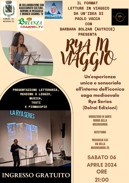 La vetrina della Bolzan: RYA IN VIAGGIO... al Monastero di Missaglia! Sabat... lavetrinadellabolzan.blogspot.com/2024/03/rya-in… 
#presentazione #ryainviaggio #medioevo <a href="/history/">HISTORY</a> #missaglia #lecco #format #readingaleggio
<a href="/Delrai_Edizioni/">Delrai Edizioni</a>