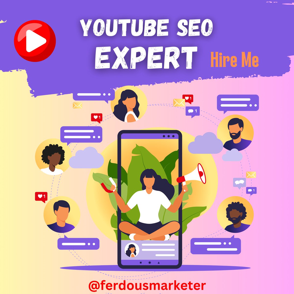 ferdousmarketer's tweet photo. If you want to do professional YouTube SEO,📊 you can hire me now🔥
conatct - 01724032226 &amp; Inbox 
#seoul #seo #SeokJin #seohyun #seoulfashionweek #Seolhyun #seotips #seomarketing #seoservices #seoproblems #seoulkorea #seoexpert #seoulfashion #seoulsecret https://t.co/ymMF7rRzqy