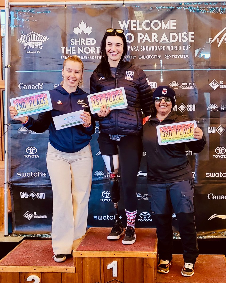 🥉 Nina Sparks grabs bronze in her 2nd @ParaSnowSports Snowboard Cross World Cup race, clinching her maiden World Cup podium! 🏂🔥 Congratulations Nina🎉 #gbsnowsport