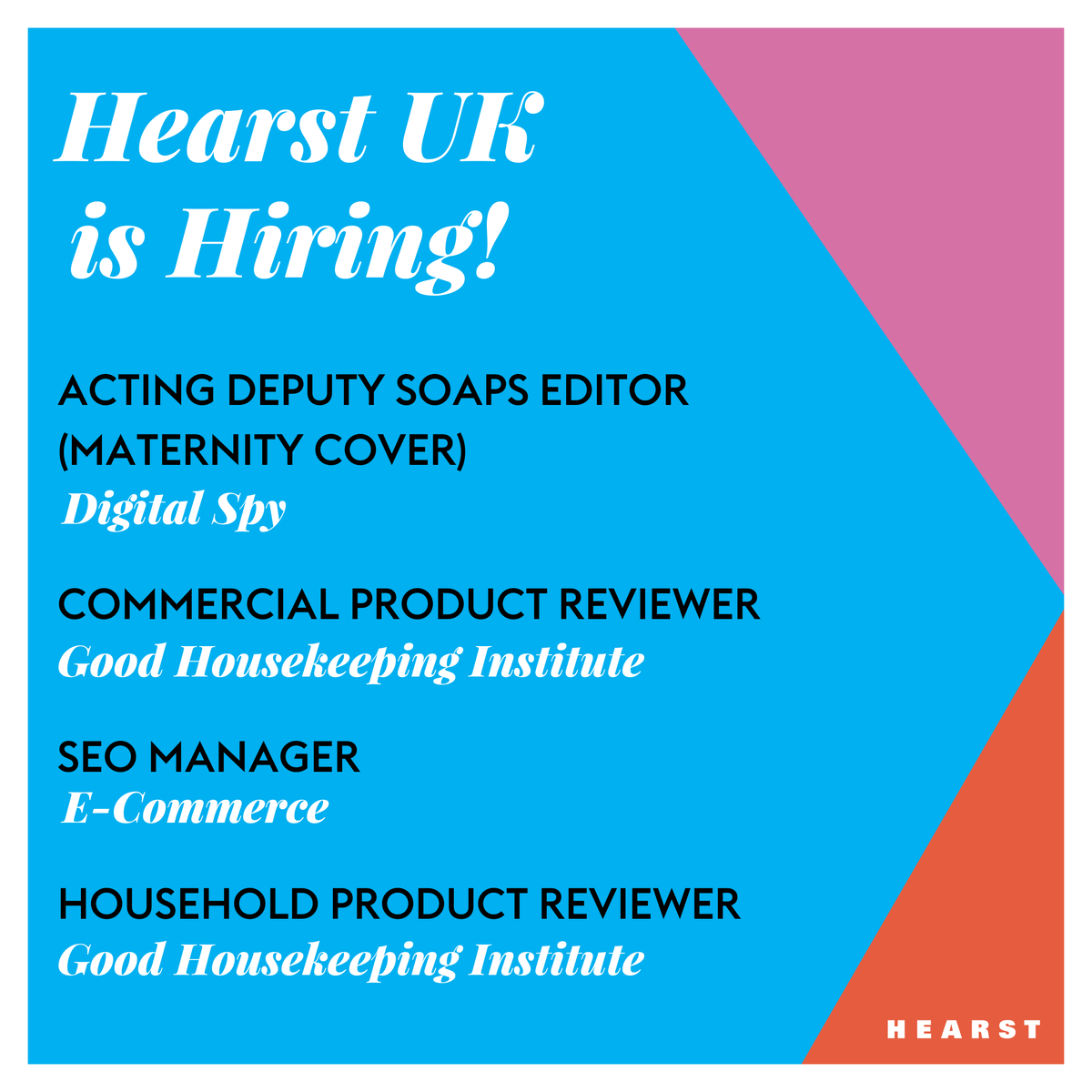 ✍️ Write the next chapter of your career story at Hearst UK - we’re #hiring, and if you're passionate, talented and share our vision, we'd love to hear from you. Have a look at all of our job openings here: bit.ly/3TOPRIM #werehiring #hearstuk