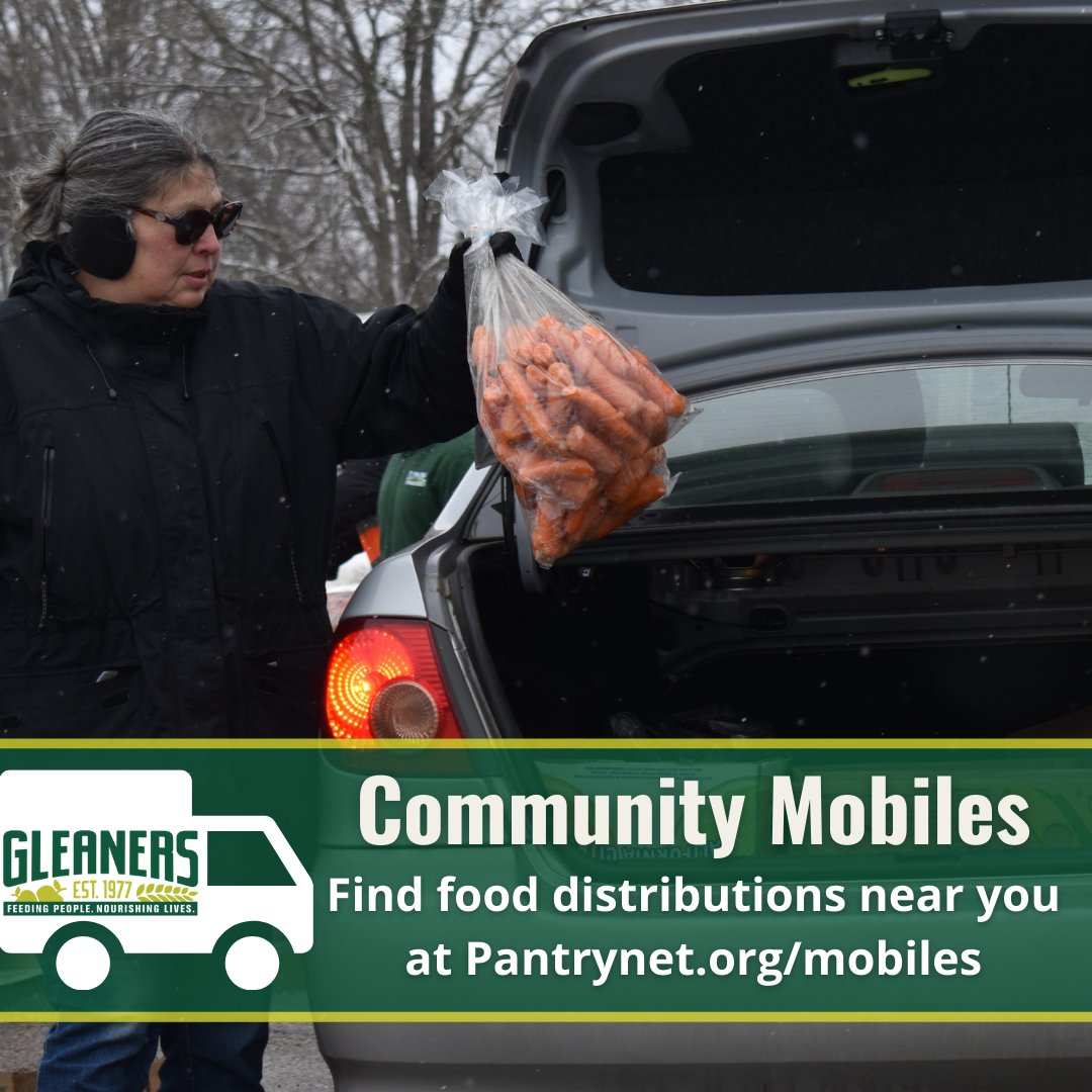 Good day, neighbors! Gleaners is hosting drive-up food distributions per day Monday-Friday this week, while supplies lasts. Times and locations: bit.ly/3xaz0U1 Gleaners is an equal opportunity provider. #Gleaners #FoodBank #MobilePantry #FoodPantry 🍏🍇 🍑