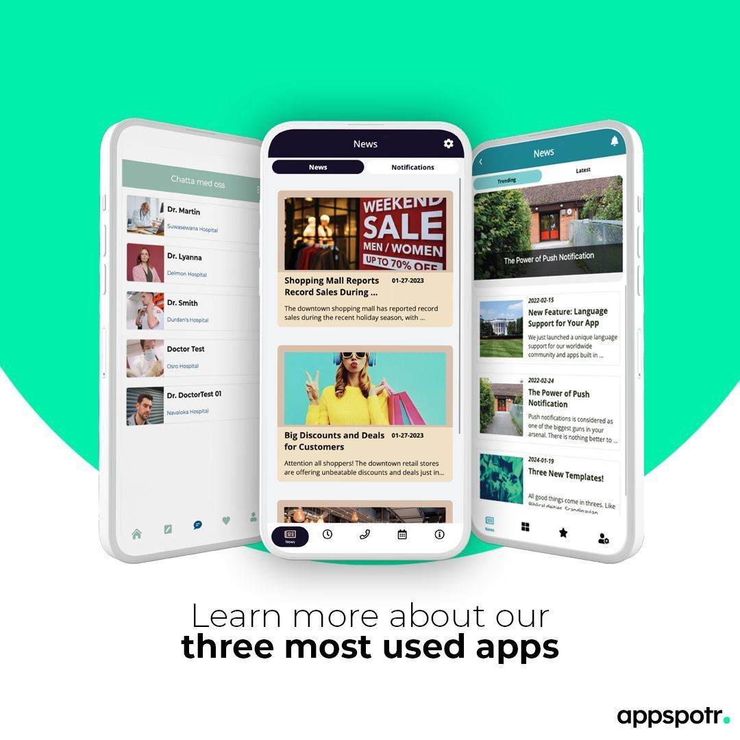 appspotr's tweet image. Discover the secrets behind the success! 🚀 Dive into our latest blog to uncover the  3 most-used Appspotr apps that are reshaping the app landscape.

Read more: buff.ly/3VCw7cJ 

#AppspotrSuccess #GameChangers