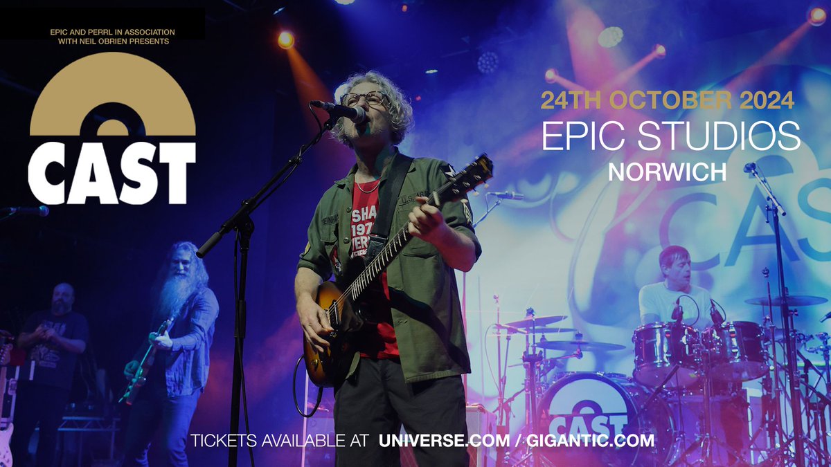 📣 JUST ANNOUNCED: Indie rock band @castofficial are back with a new album and they're bringing t live to Norwich this October Tickets on sale Fri 29th Mar @ 10am 🎫 ow.ly/6XPt50R0R9p