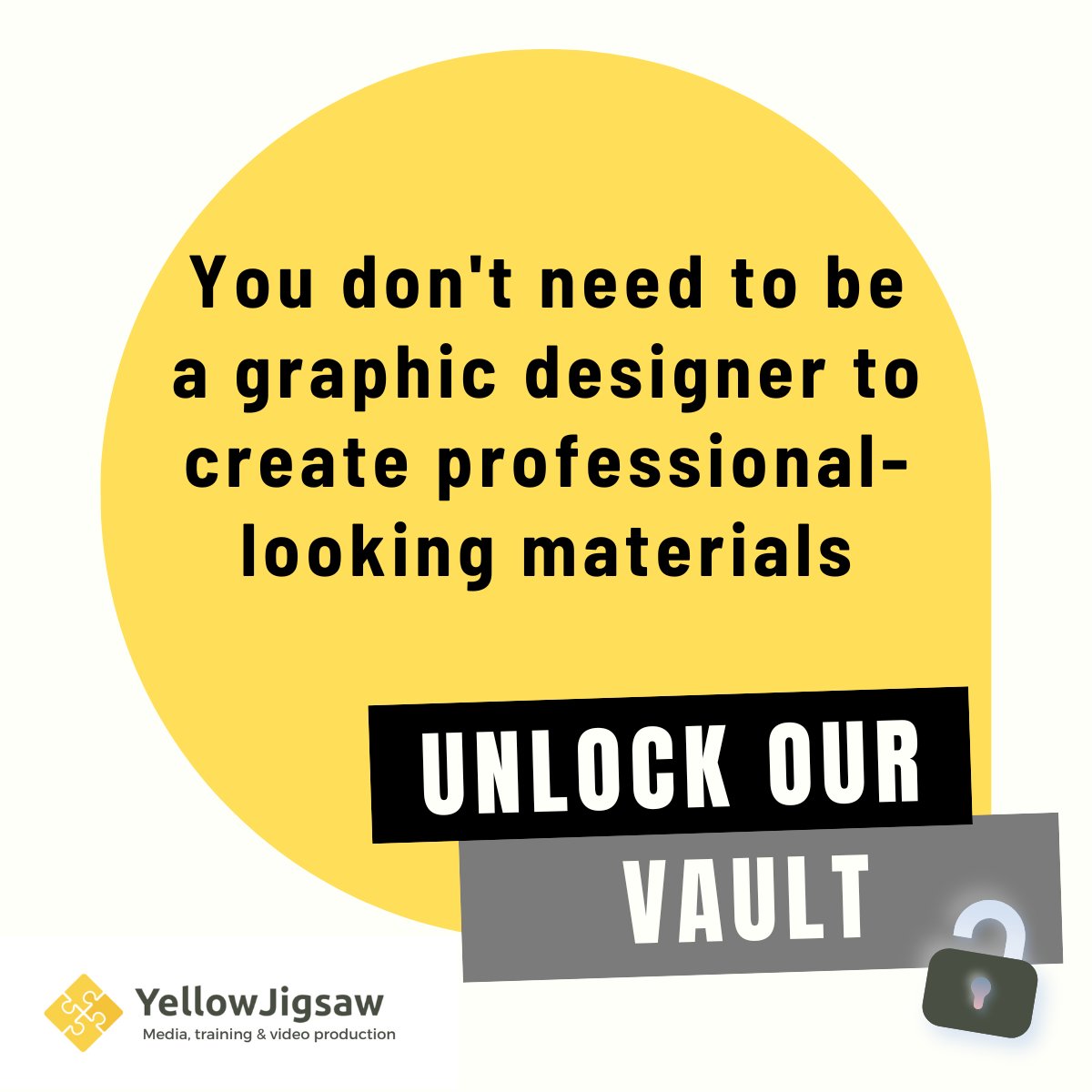 Do you need to brand on a budget? Take advantage of DIY design tools to create slick marketing material. Ready to unleash your inner media star? Access our free vault of guides on our website and watch your media confidence soar! 💫 yellowjigsaw.co.uk/vault/