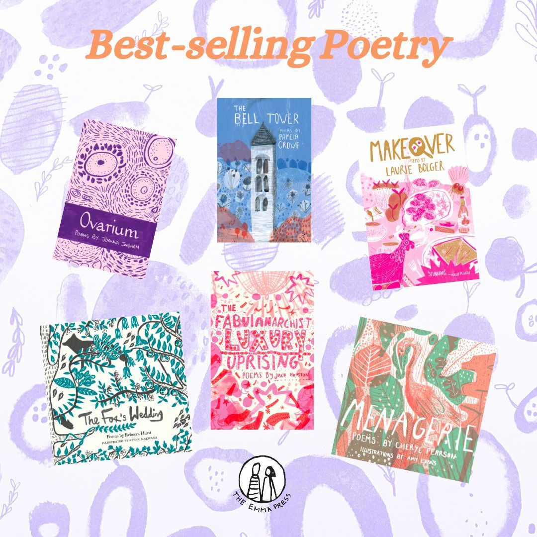 TheEmmaPress's tweet photo. Struggling to know which poetry pamphlet to read next? Here are some of our BEST-SELLERS for inspiration… ✨

Visit our webshop: https://t.co/tD6b4KcrOe https://t.co/1ysHsP877N
