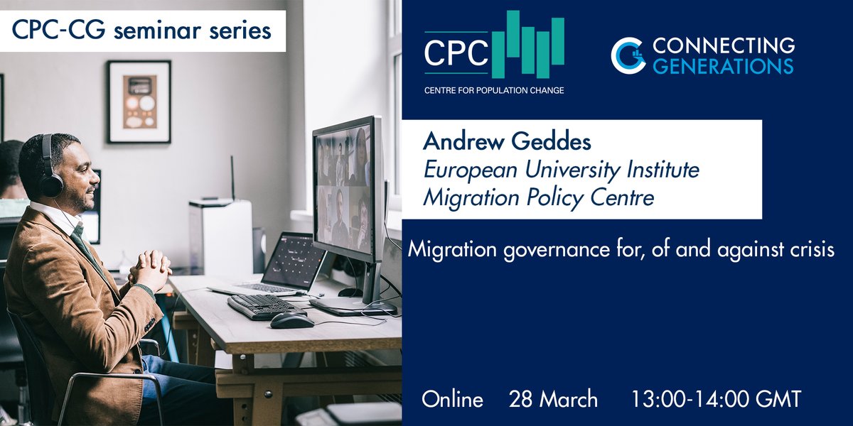 🕐TODAY - #CPCCGWebinar at 1pm #poptwitter

@AndrewPGeddes from @MPC_EUI @EUI_Schuman @EUI_EU will join us to discuss whether #migration belongs within '#polycrisis' thinking when it comes to global challenges threatening natural & social systems.

Link: cpc.ac.uk/activities/ful…
