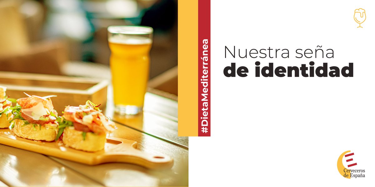 🍻🧀En las tradiciones y costumbres españolas no hay nada más 'nuestro' que el tapeo, donde la cerveza es protagonista fundamental, invitando al encuentro social entre familiares y amigos. #DietaMediterránea