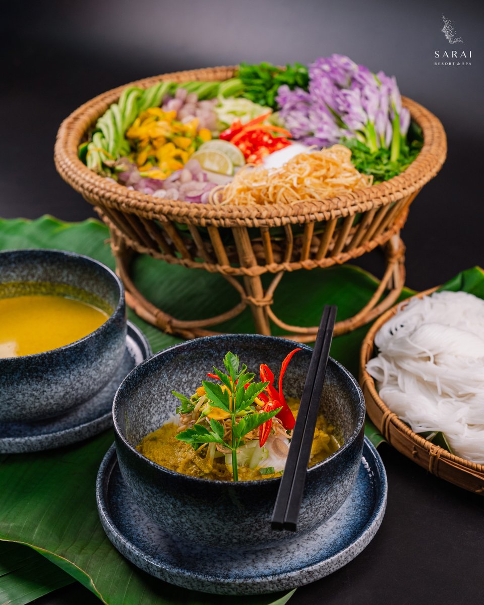 SaraiResort's tweet photo. " 𝐊𝐡𝐦𝐞𝐫 𝐍𝐨𝐨𝐝𝐥𝐞𝐬 " Our cherished tradition passed down by our ancestors. From fragrant broth to tender noodles, each bite tells a tale of heritage and flavor. Indulge in a taste of our rich culinary history today!
 https://t.co/Tl9nhTVLp1
#hospitality #hotel #spa https://t.co/VnJ3lDLiwY