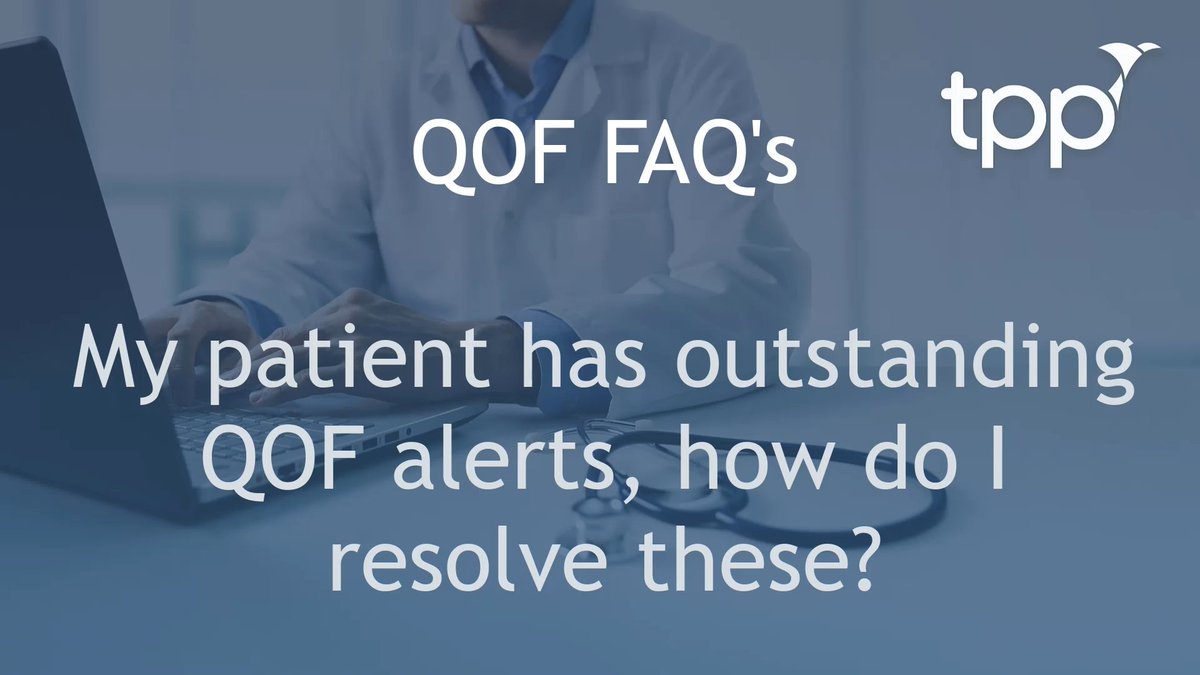 📢👩‍💼It's that time of year again...

Here's one of our most frequently asked QOF queries! <a href="/TPP_SystmOne/">TPP</a> 

vimeo.com/927053756?shar…
