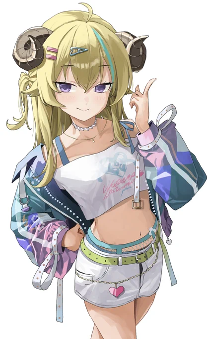 47日目 角巻わため   #100日チャレンジ#つのまきあーと #角巻わため新衣装2024 