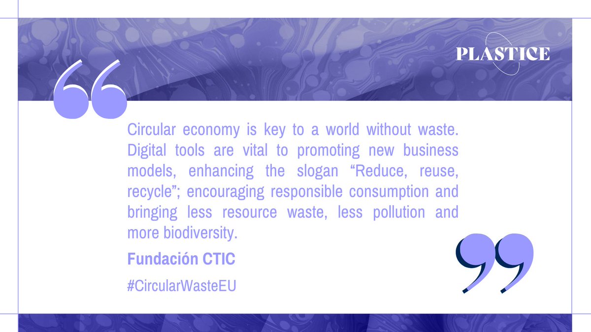 ♻ As the International #ZeroWasteDay approaches, we collected a series of relevant quotes from our partners underlying the role of #PLASTICE_eu in #circularity and waste management. Let's start with Alba Herreruela from Fundación CTIC! 👇 #CircularWasteEU