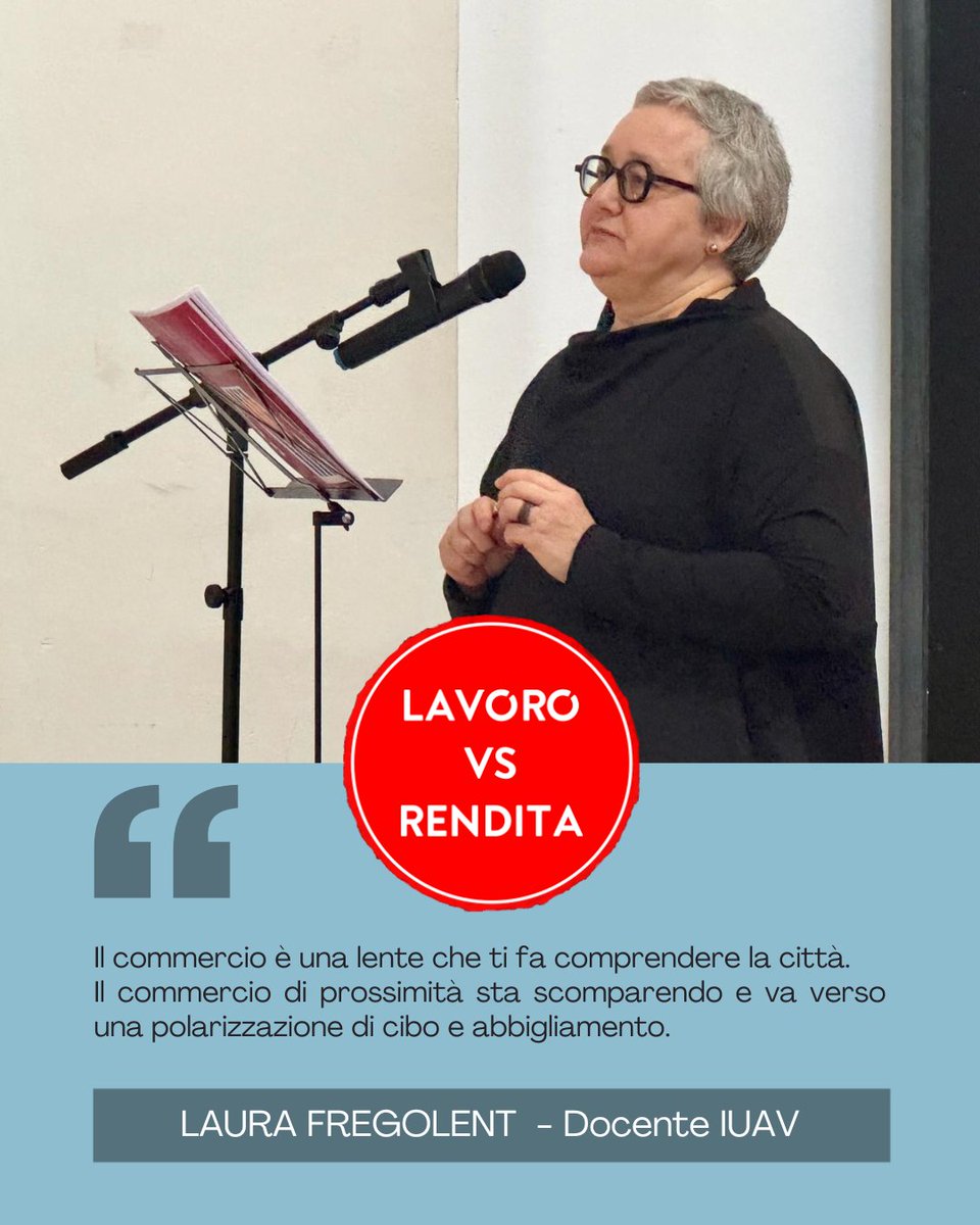 L'intervento di Laura Fregolent, Docente dell'Università IUAV di Venezia.

#lavoro vs #rendita 
#venezia