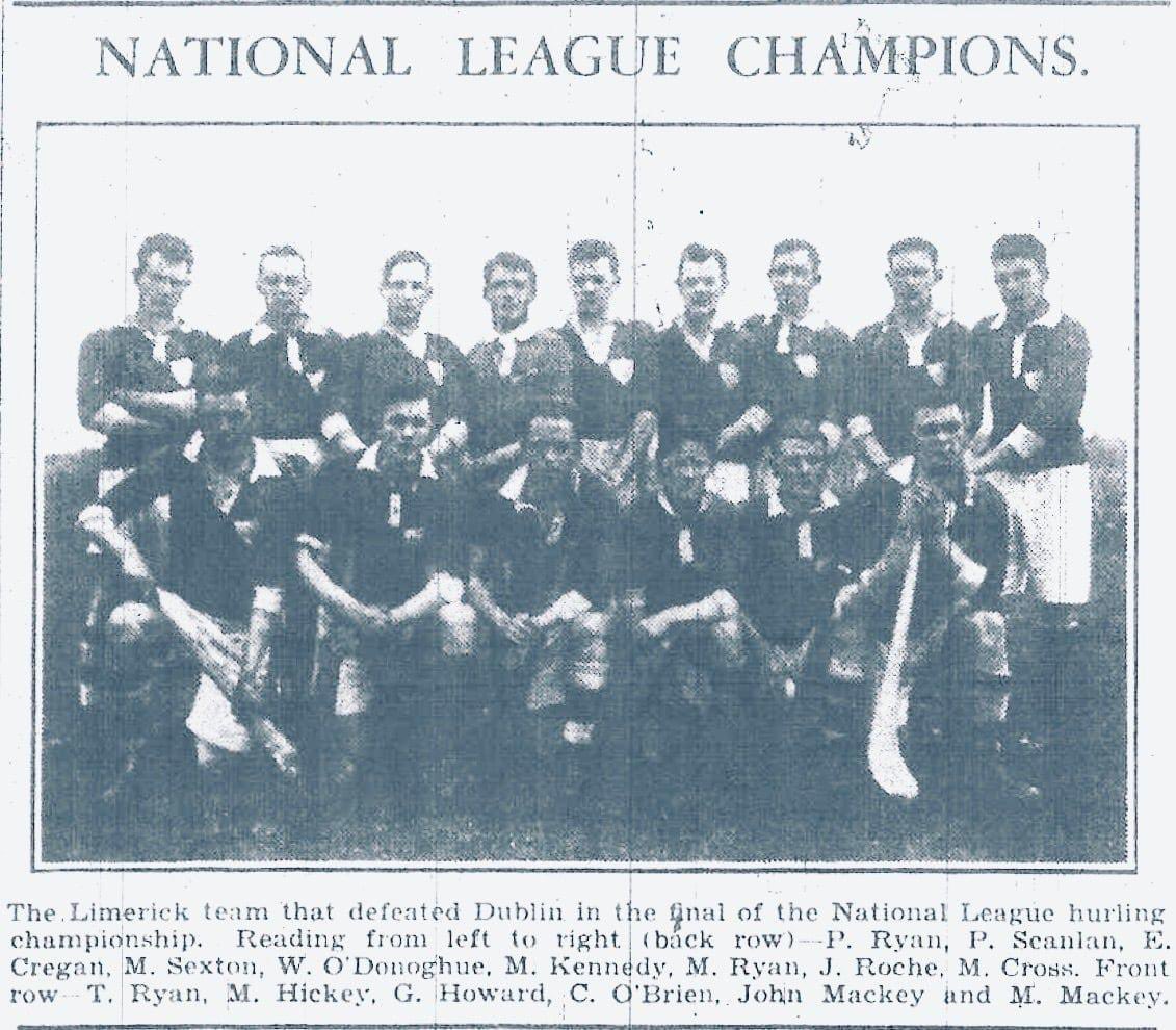 ON THIS DAY 90 Years ago: The Limerick team that defeated Dublin in the National Hurling League Final at the Gaelic Grounds on March 25th 1934 LIMERICK 3-06 DUBLIN 3-03 @officialgaa @CrokePark