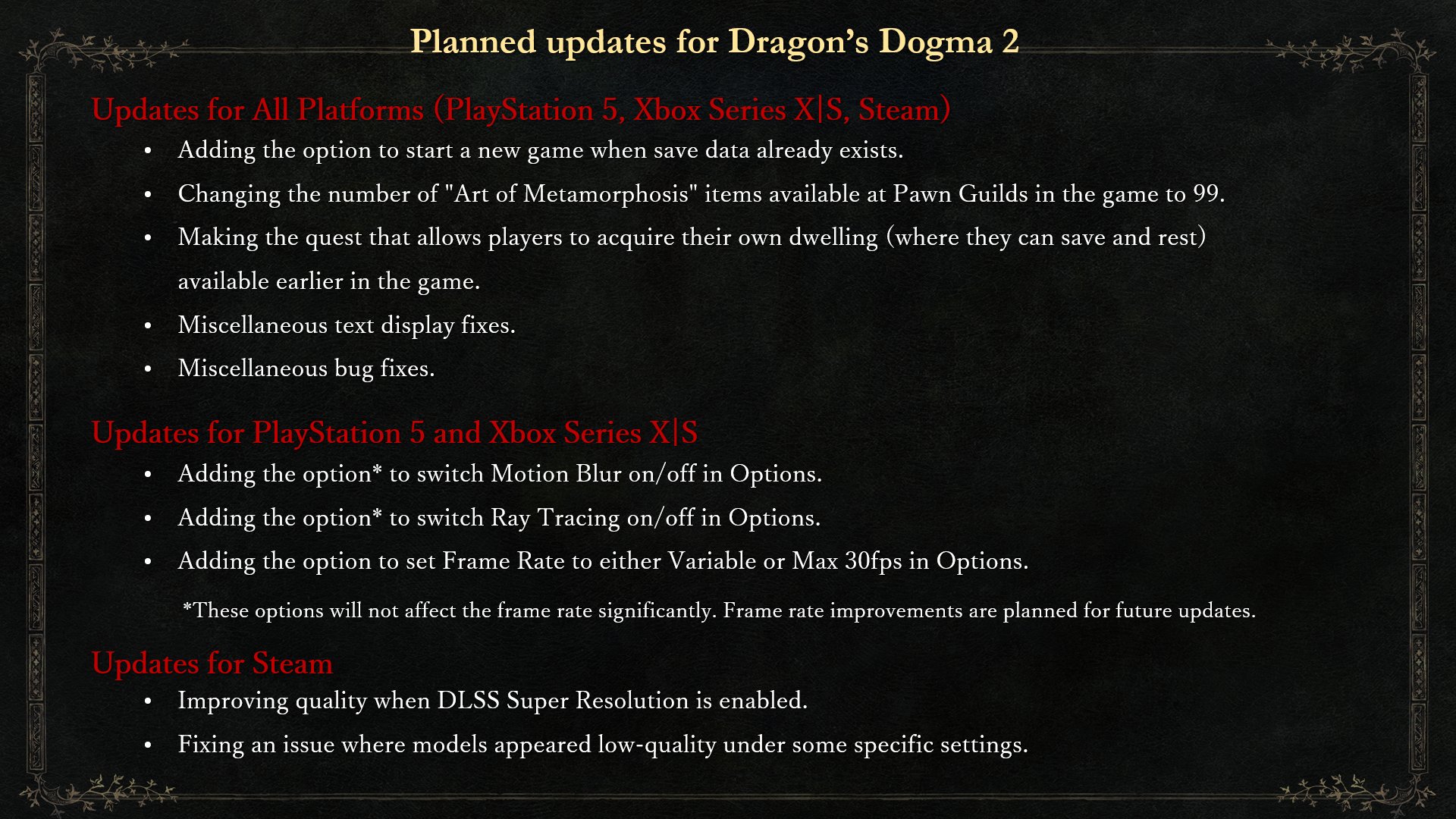 Dragon&rsquo;s Dogma on X: &ldquo;To all Dragon&rsquo;s Dogma 2 players! We&rsquo;re 