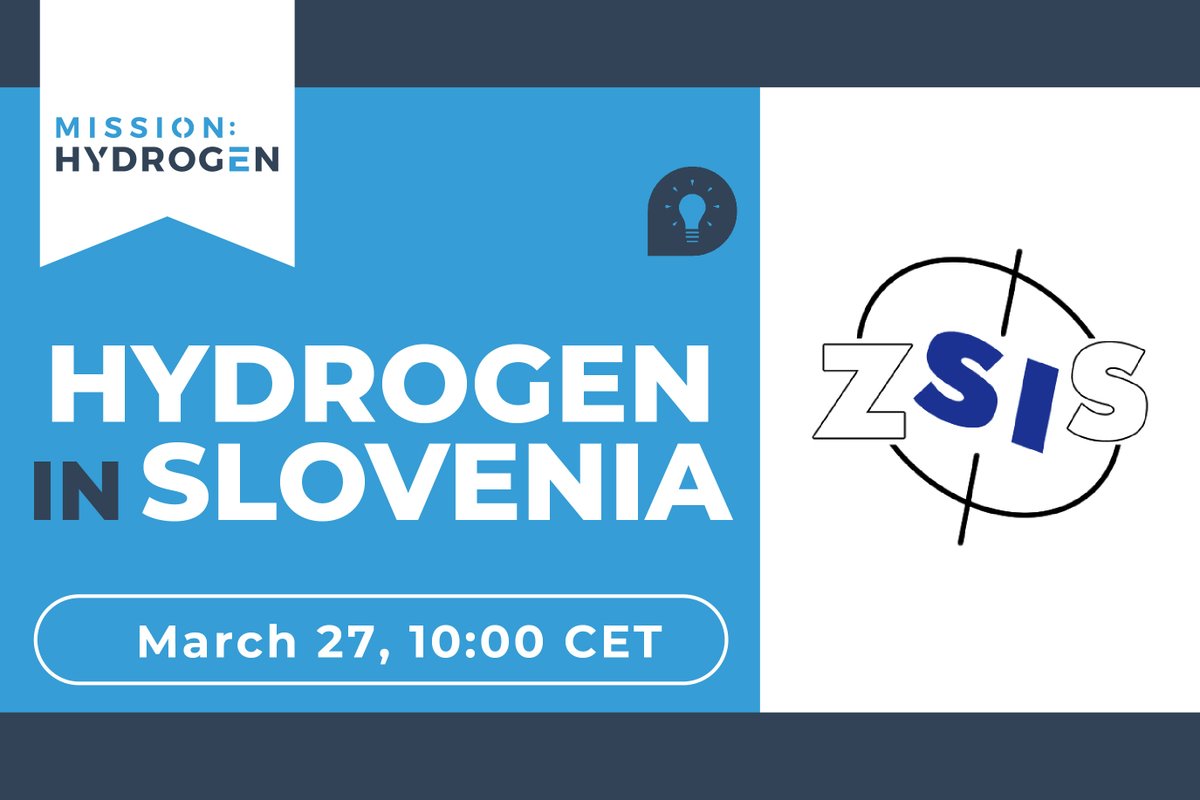 💡 "#Hydrogen in #Slovenia" - Join our FREE #WEBINAR on March 27: mission-hydrogen.com
#missionhydrogen #h2 #cleantech #greentech #energytransition #sustainability #future