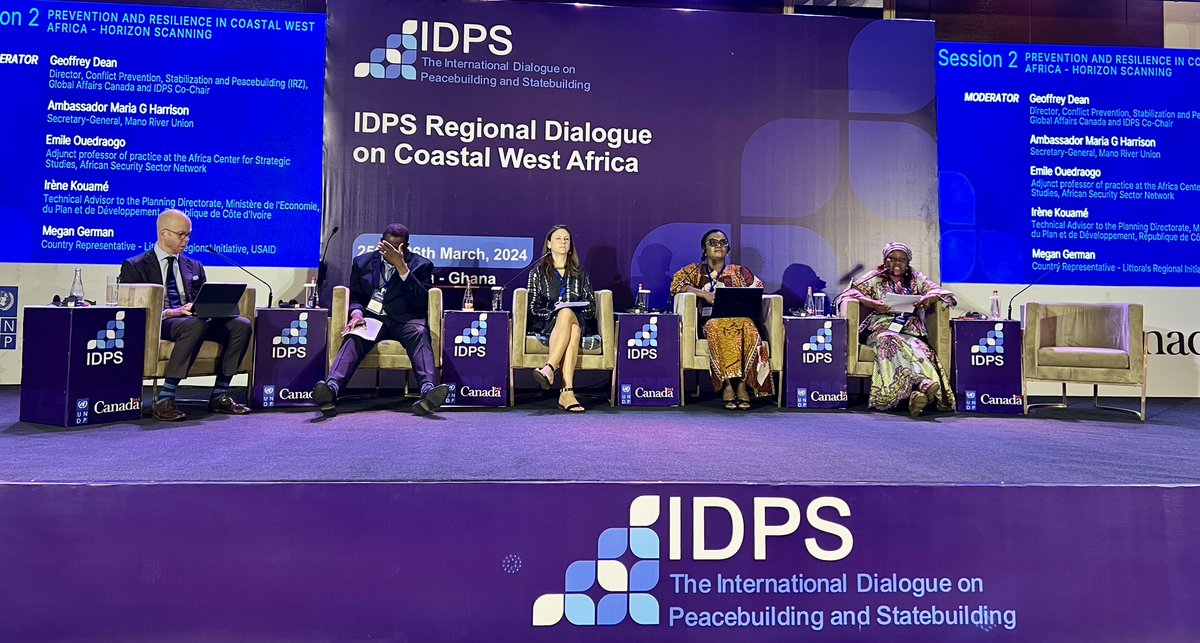 Opening segment of regional @IntDialogue on #CoastalWestAfrica provides a horizon scan on current trends related to prevention, peacebuilding and resilience in the region. #Dialogue4Peace