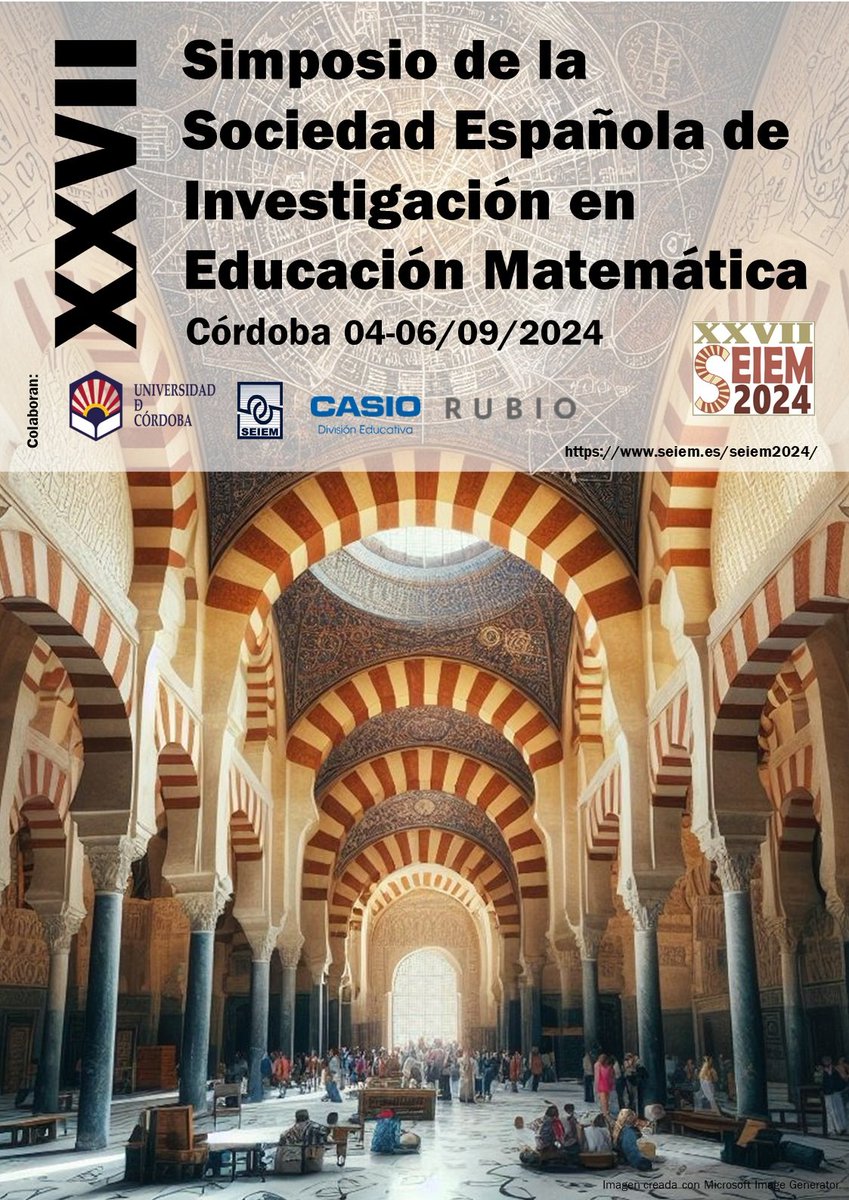 📰 Os presentamos el póster del XXVII Simposio de la SEIEM, que se celebrará en la ciudad de Córdoba. ¡Esperamos que os guste! @_SEIEM @Univcordoba @FCEP_UCO @CordobaCiencia #XXVIISEIEM #Matemáticas #Educación #EducaciónMatemática