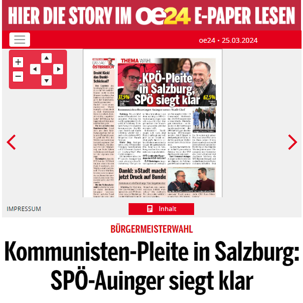 piratebasewien's tweet photo. "Kommunisten-Pleite in Salzburg"  

also die fellner-partie hat schon einen ordentlichen klescher.  

ich hoff noch immer sehr darauf, dass denen das "beinschab-tool" mit voller wucht auf den kopf fällt.

#fellner #Salzburg #dankl https://t.co/N0PIvWJFqf