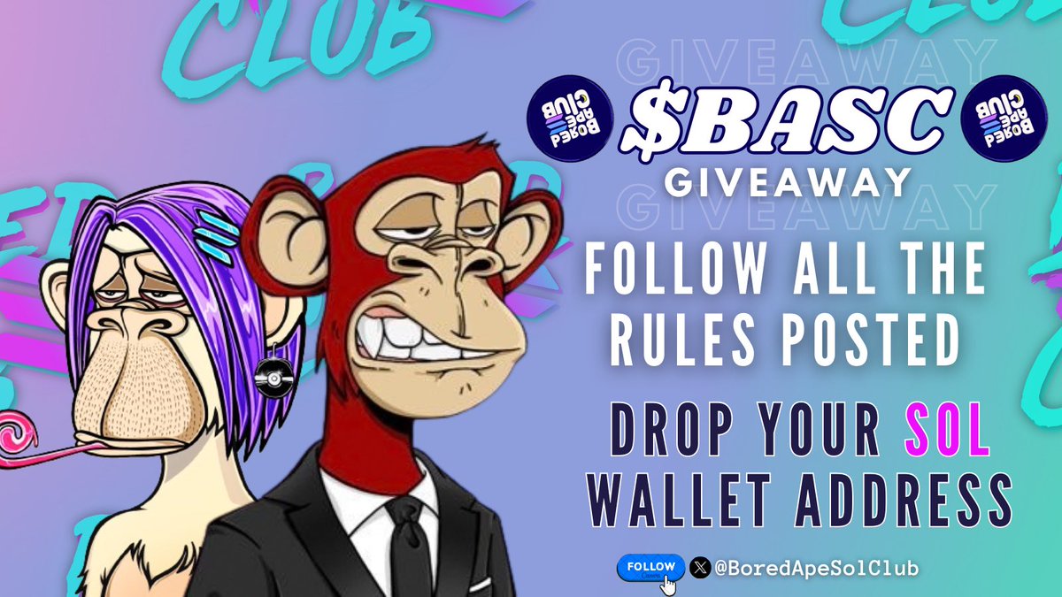 🎉💜𝑾𝒆’𝒓𝒆 𝑮𝑰𝑽𝑰𝑵𝑮 𝑨𝑾𝑨𝒀 $BASC 𝒕𝒐 𝒂𝒏𝒚𝒐𝒏𝒆 𝒘𝒉𝒐𝒇𝒐𝒍𝒍𝒐𝒘 𝒕𝒉𝒆𝒔𝒆 𝒓𝒖𝒍𝒆𝒔 𝒃𝒆𝒍𝒐𝒘💜🎉

rules:

𝒇𝒐𝒍𝒍𝒐𝒘 - <a href="/BoredApeSolClub/">Bored Ape Solana Club</a> &amp; <a href="/sourceshipsell/">sourceshipsell</a> 
𝒍𝒊𝒌𝒆 &amp; 𝒓𝒆𝒑𝒐𝒔𝒕
𝒕𝒂𝒈 3 𝒇𝒓𝒊𝒆𝒏𝒅𝒔
𝒅𝒓𝒐𝒑 𝒚𝒐𝒖𝒓 𝑺𝑶𝑳 𝒘𝒂𝒍𝒍𝒆𝒕 𝒂𝒅𝒅𝒓𝒆𝒔𝒔
🚀
